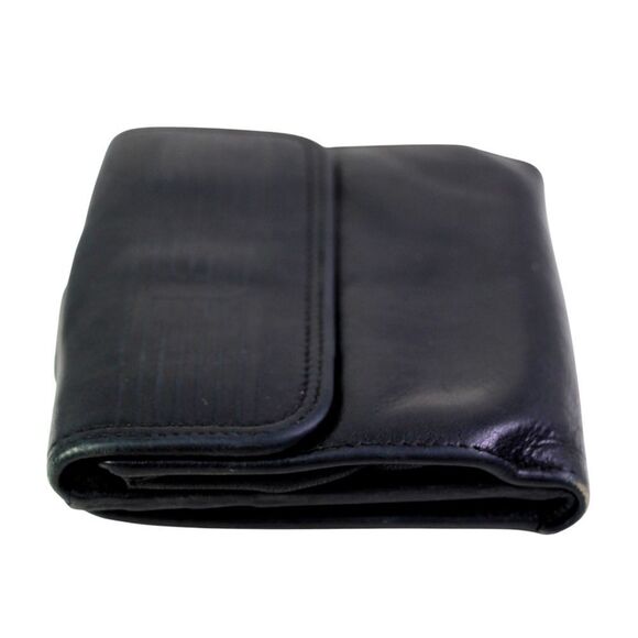 Lancel PARIS BLACK GENUINE LEATHER ID CARD COIN SMALL HOLDER BIFOLD WALLET PURSE - Picture 5 of 11